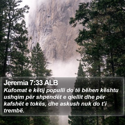 Jeremia 7:33 ALB Bible Verse Image