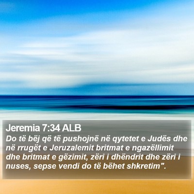 Jeremia 7:34 ALB Bible Verse Image
