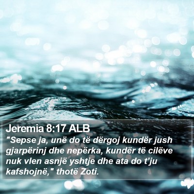 Jeremia 8:17 ALB Bible Verse Image