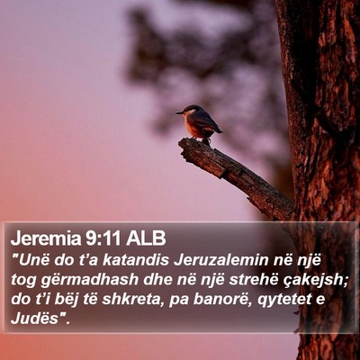 Jeremia 9:11 ALB Bible Verse Image