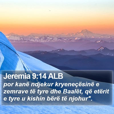 Jeremia 9:14 ALB Bible Verse Image