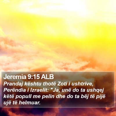 Jeremia 9:15 ALB Bible Verse Image