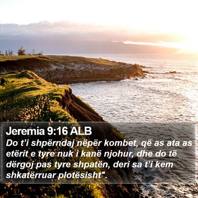 Jeremia 9:16 ALB Bible Verse Image