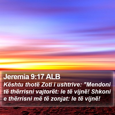 Jeremia 9:17 ALB Bible Verse Image