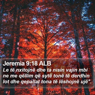 Jeremia 9:18 ALB Bible Verse Image