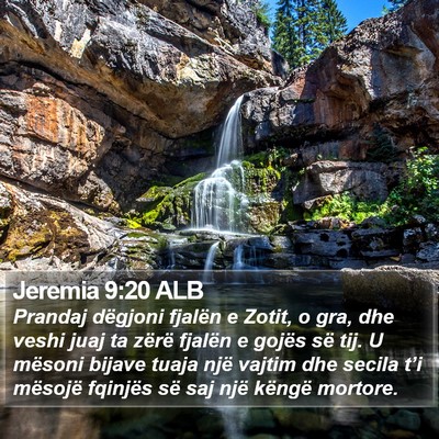 Jeremia 9:20 ALB Bible Verse Image