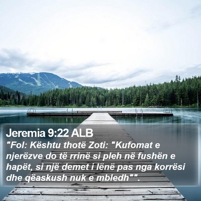 Jeremia 9:22 ALB Bible Verse Image
