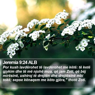 Jeremia 9:24 ALB Bible Verse Image