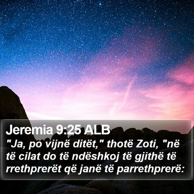 Jeremia 9:25 ALB Bible Verse Image