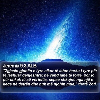Jeremia 9:3 ALB Bible Verse Image