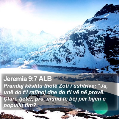 Jeremia 9:7 ALB Bible Verse Image