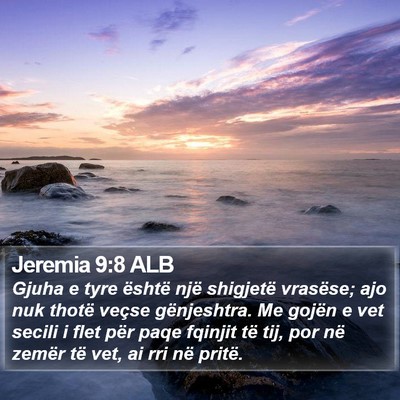 Jeremia 9:8 ALB Bible Verse Image