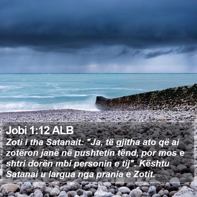 Jobi 1:12 ALB Bible Verse Image