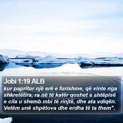 Jobi 1:19 ALB Bible Verse Image