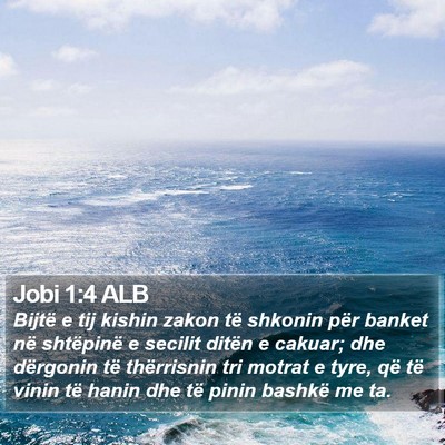 Jobi 1:4 ALB Bible Verse Image