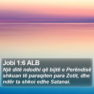 Jobi 1:6 ALB Bible Verse Image