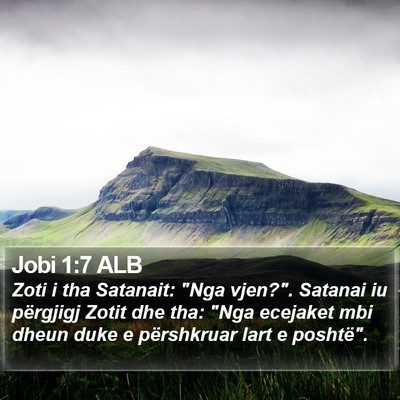 Jobi 1:7 ALB Bible Verse Image