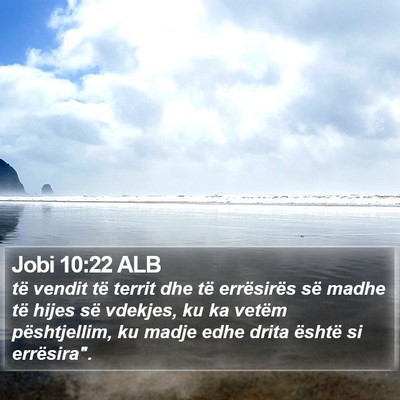 Jobi 10:22 ALB Bible Verse Image