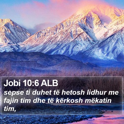 Jobi 10:6 ALB Bible Verse Image