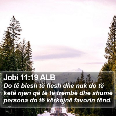Jobi 11:19 ALB Bible Verse Image