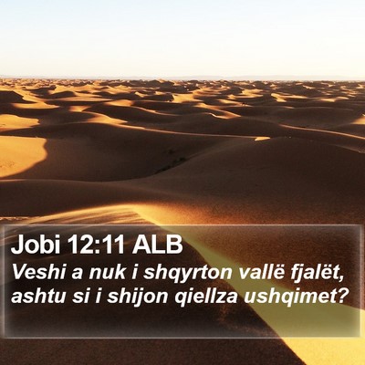 Jobi 12:11 ALB Bible Verse Image