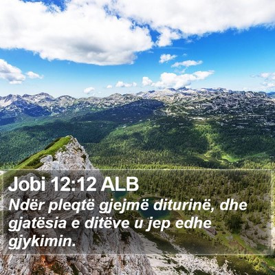 Jobi 12:12 ALB Bible Verse Image