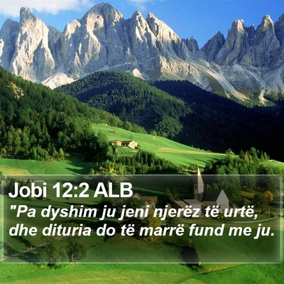 Jobi 12:2 ALB Bible Verse Image