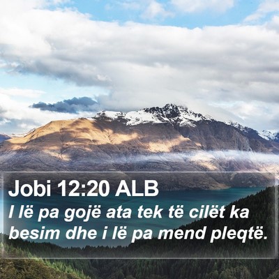 Jobi 12:20 ALB Bible Verse Image