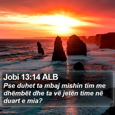 Jobi 13:14 ALB Bible Verse Image