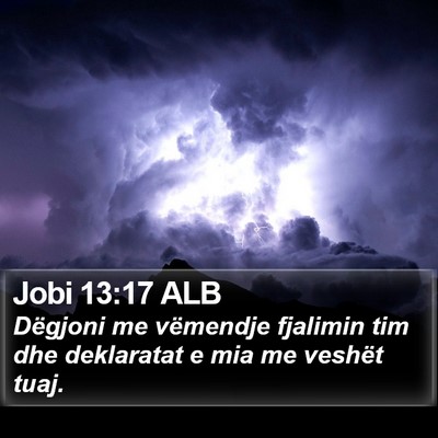 Jobi 13:17 ALB Bible Verse Image
