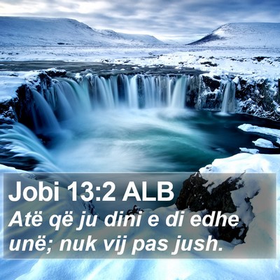 Jobi 13:2 ALB Bible Verse Image