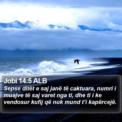 Jobi 14:5 ALB Bible Verse Image