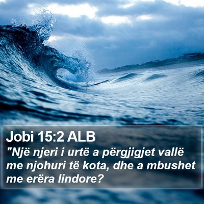 Jobi 15:2 ALB Bible Verse Image