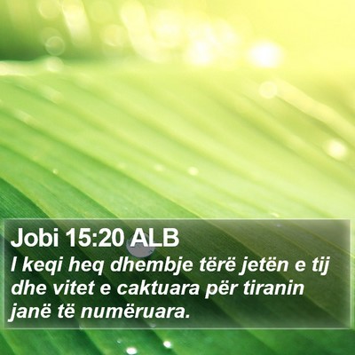 Jobi 15:20 ALB Bible Verse Image