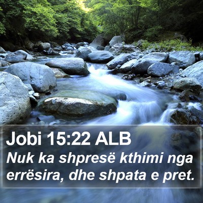Jobi 15:22 ALB Bible Verse Image