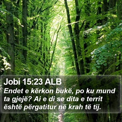 Jobi 15:23 ALB Bible Verse Image