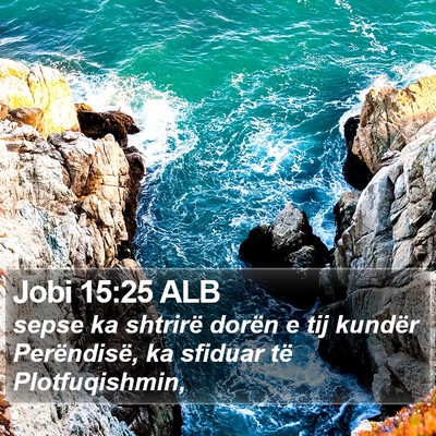 Jobi 15:25 ALB Bible Verse Image