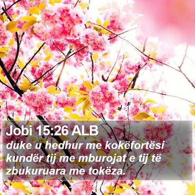 Jobi 15:26 ALB Bible Verse Image