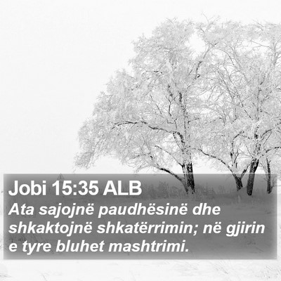 Jobi 15:35 ALB Bible Verse Image