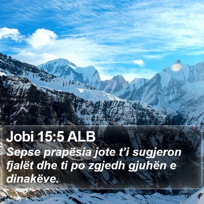 Jobi 15:5 ALB Bible Verse Image