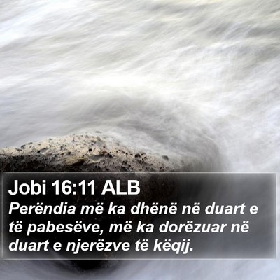 Jobi 16:11 ALB Bible Verse Image
