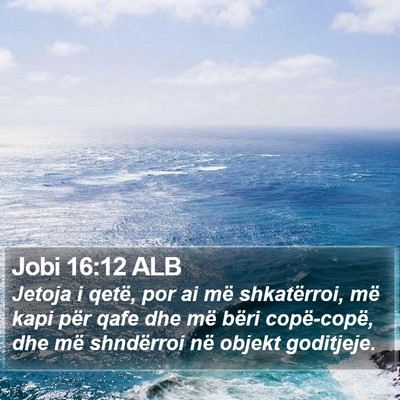 Jobi 16:12 ALB Bible Verse Image