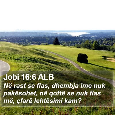 Jobi 16:6 ALB Bible Verse Image