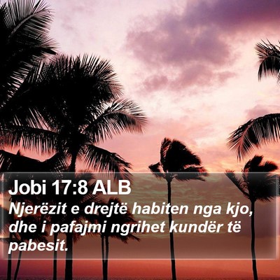 Jobi 17:8 ALB Bible Verse Image