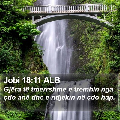 Jobi 18:11 ALB Bible Verse Image