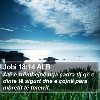 Jobi 18:14 ALB Bible Verse Image