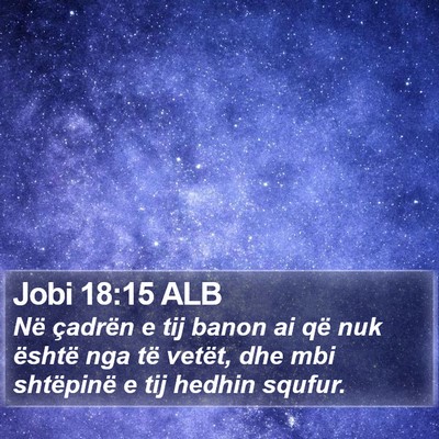 Jobi 18:15 ALB Bible Verse Image