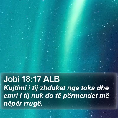 Jobi 18:17 ALB Bible Verse Image