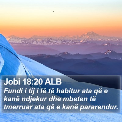 Jobi 18:20 ALB Bible Verse Image