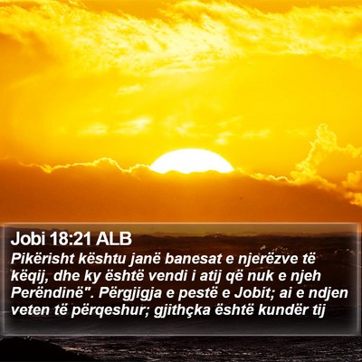 Jobi 18:21 ALB Bible Verse Image
